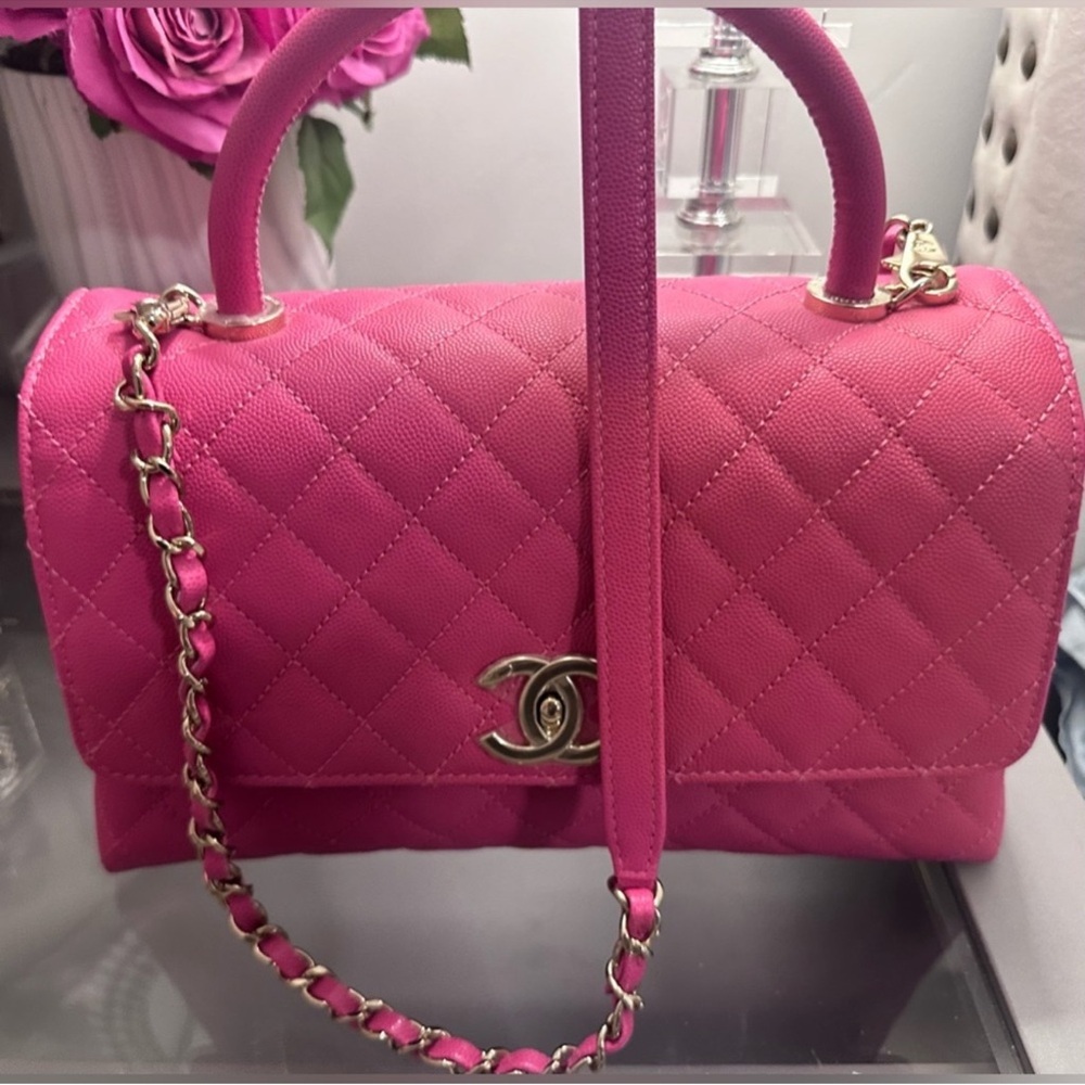 Chanel Coco Top Handle medium Flap Bag - Picture 6 of 12